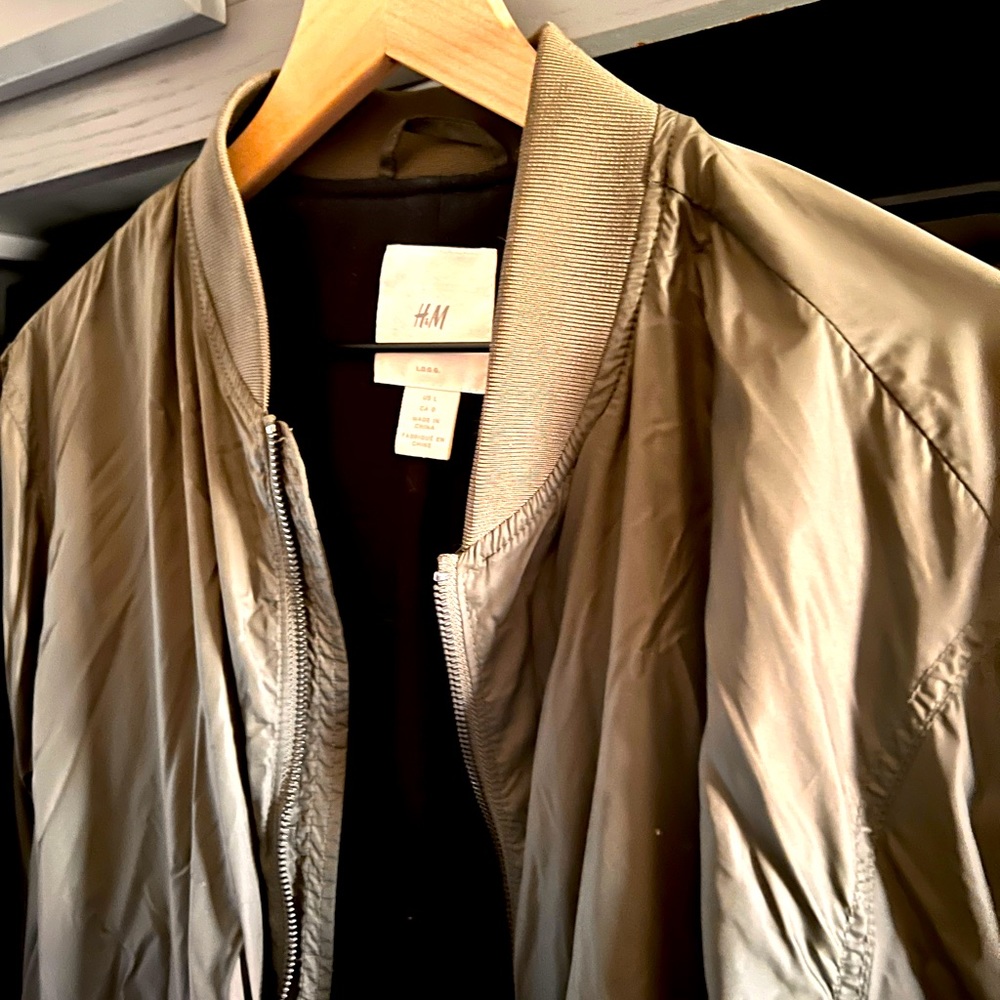 Bomber Jacket Green | H&M | Large | Nylon